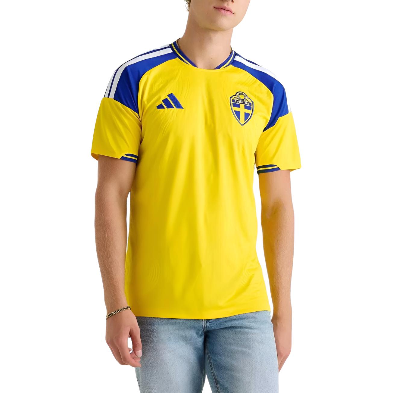 

Adidas Climacool Швеція Домашня Дихаюча Зручна Репліка Футбольної Джерсі Чоловічі джерсі JM5814 XL