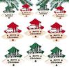 4pcs DIY Christmas Tree Wooden Pendant Handmade Christmas Hanging Decoration  Children Gifts