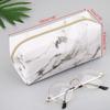 Large Cute Pencil Case Pen Box Zipper Bags Marble Makeup Storage Supplies