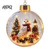 Cute Forest Animal Ornaments Christmas Story Ornament 3.15" Ball Hanging Decoration with Mini Holiday Scene Clear Plastic Sphere Decor Inside,