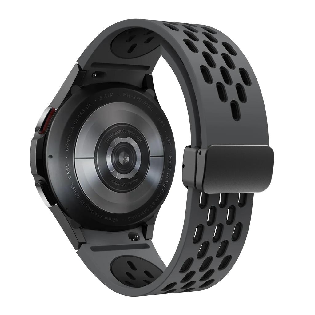 Silicone Strap for Samsung Galaxy Watch 7 6 5 4 40mm 44mm 5Pro 45mm Magnetic Buckle No Gaps Band 6 Classic 43mm 47mm 42 Bracelet