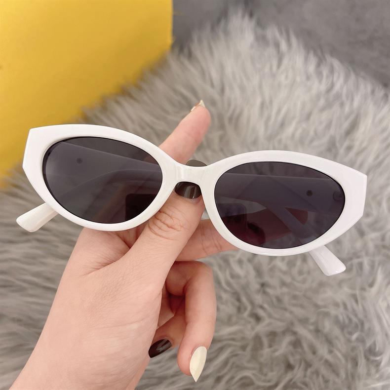 Vintage Personalized Small Oval Frame Sunglasses Unisex High Sense European American Retro Streetwear UV Protection Outdoor Sun Glasses Shades