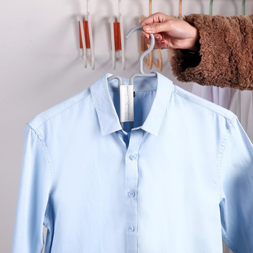 Foldable Coat Hangers Portable Plastic Clothes Storage Hanger Wardrobe Space Saving Coat Rack Home Storage Thickened Hooks