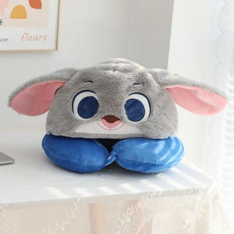 

Sanrio Аніме Подушка-підтримка шиї U-подібна з капюшоном Кролик Лисиця Милі Тварини Подушка для шиї Автомобільні сидіння Офіс Подушки для літака Подушки для шиї Подарунки