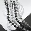 Collana con rivetto punk hip hop a forma di giunzione, vento neutro, in acciaio al titanio, regina madre occidentale, personalità versatile, catena per clavicola da donna