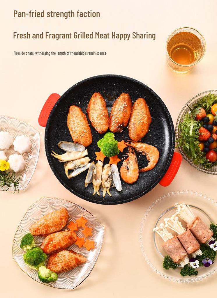 Multifunctional Non-Stick Household Electric Grill and Griddle