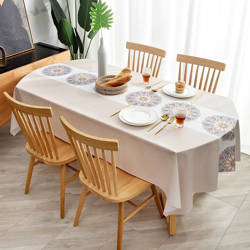 Mandala Series Printed Tablecloth Anti-scalding Thickened Rectangular Home Party Dining Room Furnishings
