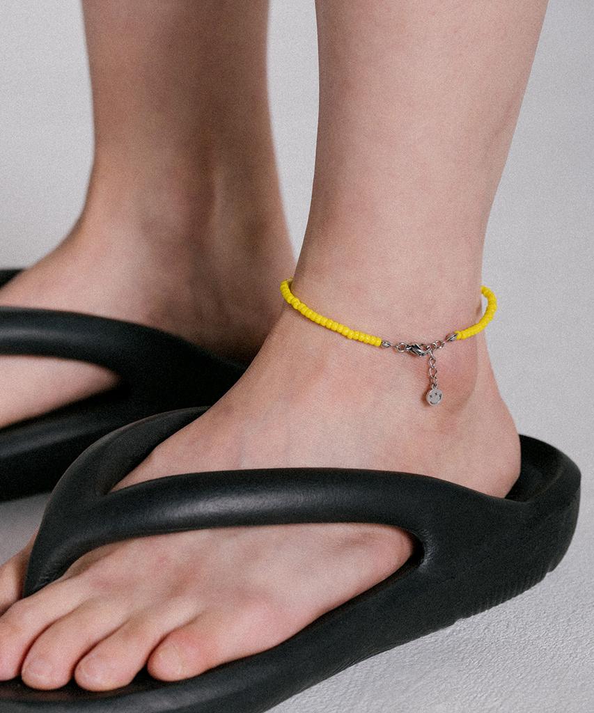 Bicycletrophy Pickman Daily Bead Anklet 01 (Yellow / 3Mm Miyuki Beads)
