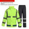 Herren- und Damen-Neongrün Reflektierend Wasserdicht Fahrrad-Regenmantel und Hose Set