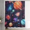 Solar System Space Planets Universe Shower Curtain Bathroom Polyester Waterproof Bath Curtains With Hooks