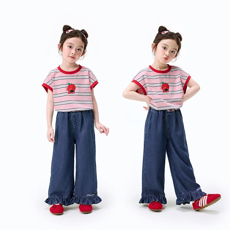 Girls' Lyocell Blend Soft Denim Straight-Leg Pants