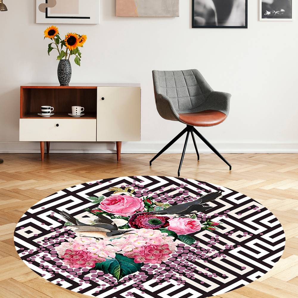 

Mosimoso Home H1122 Ковер с точечной подошвой и цифровой печатью 100x100 cm