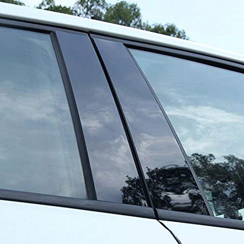 Pro Lincoln MKT 2010-2019 Kryty sloupků oken a dveří Samolepka Doplňky exteriéru auta Lesklá černá