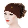 Muslim Women Faux Pearl Flower Hat Hijab Hair Loss Head Scarf Turban Cap Wrap