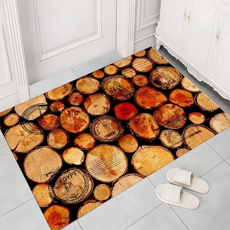 3D Pebble Pattern Door Mat with Realistic Texture Durable Easy-Clean Floor Rug for Entryway Living Room
