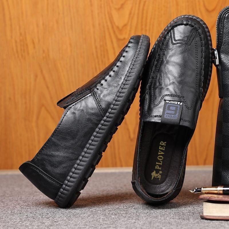 Leather Cowhide Men's Leather Shoes High-end Business Casual Men's Breathable Deodorant Non-slip Soft Leather Shoes