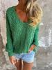 Autumn/Winter 2025 Chunky Knit V-Neck Long-Sleeve Sweater