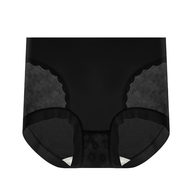 

Ladies Summer Thin Lace High Waist Belly 10A Antibacterial Crotch Lift Hip Triangle Briefs XL