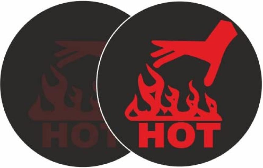 ONDOLAB Hand Hot Indicator HH50 High Heat Caution 50℃