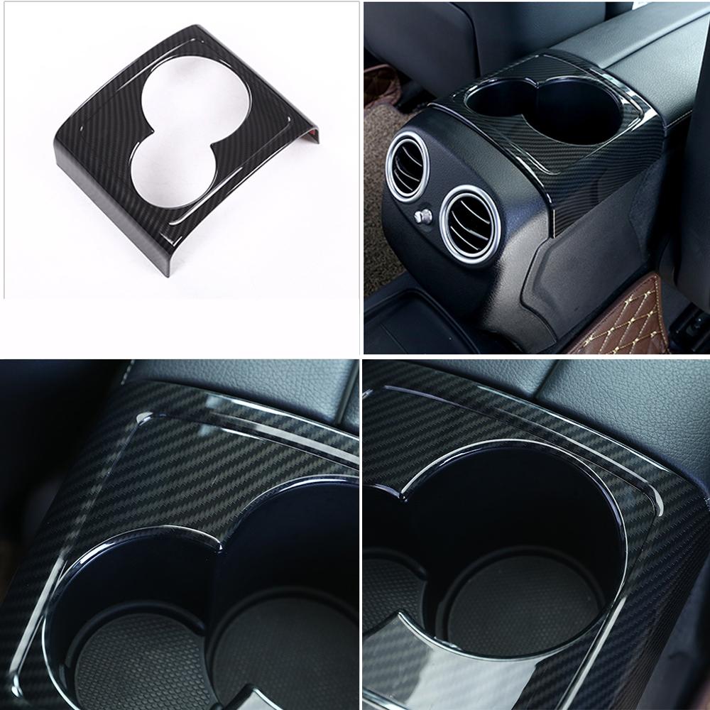Für Merc edes Benz W213 E Klasse 2016 2017 Innen ABS Chrom Hinten Reihe Tasse Halter Rahmen Abdeckung