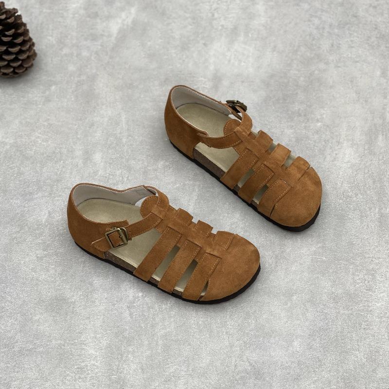 

Плетёная обувь Шлёпанцы Крутые тапочки Новые ретро сандалии 40 коричневый