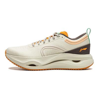 Li Ning Jing Hong Bequeme Vielseitige Langlebige Rutschfeste Low-Top Casual Laufschuhe Damen Sneaker Beige ARHU018-3