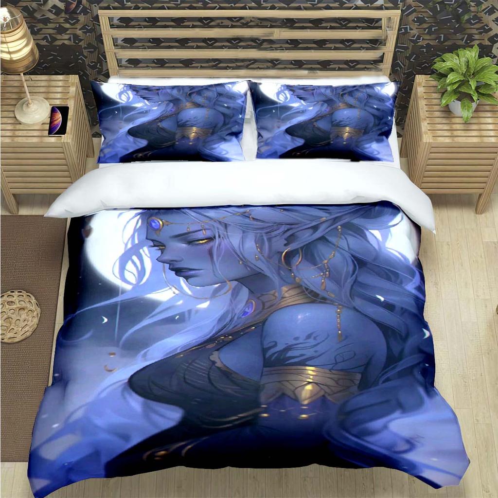 Game Sexy Cartoon Night Elf  Print Bedding Set Duvet Cover Comforter Bed  Youth Kids Girl Boys Luxury  Birthday Gift