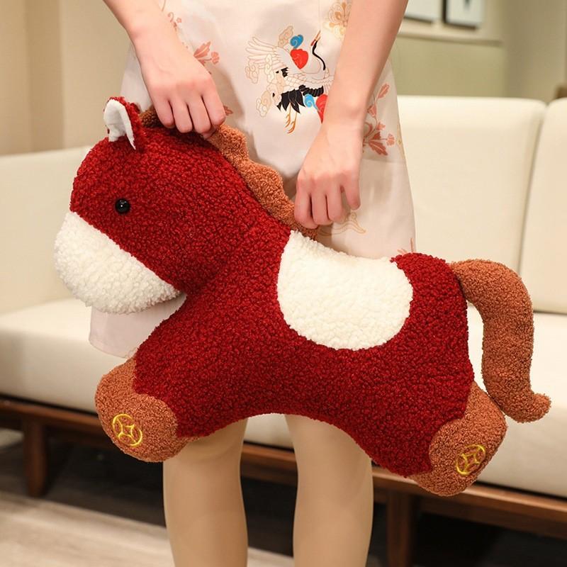 Chinese Style Year Of The Horse Plush Toy With Pp Cotton Filling For Spring Festival Decor