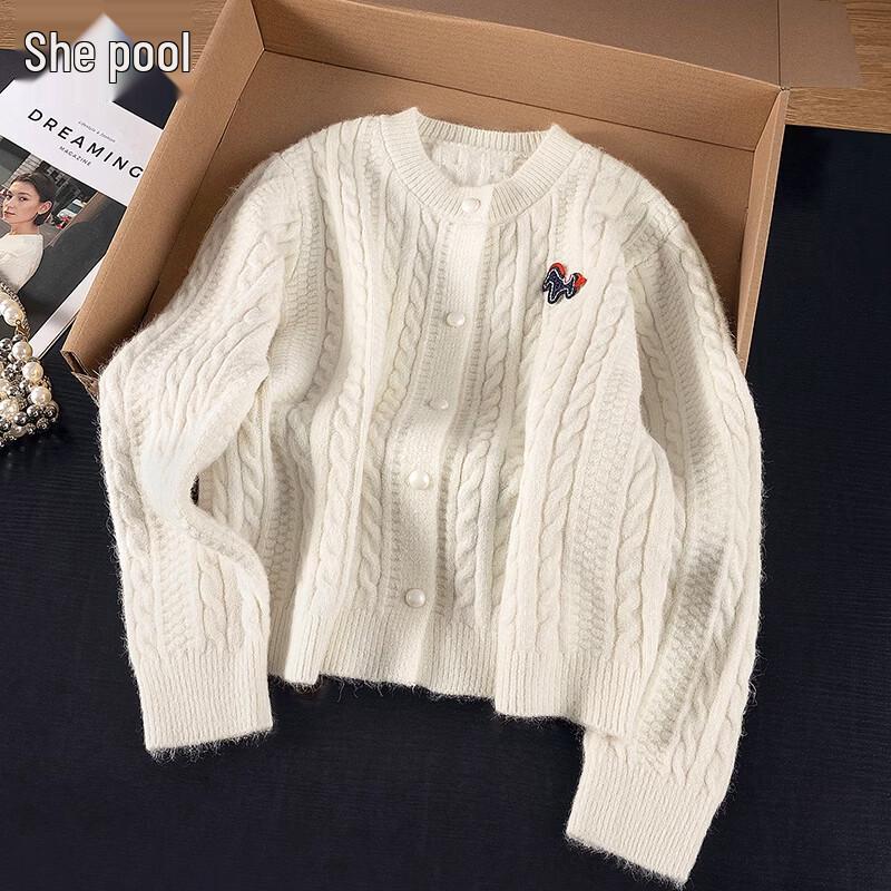 

Women s Twist Knit Cardigan One Size