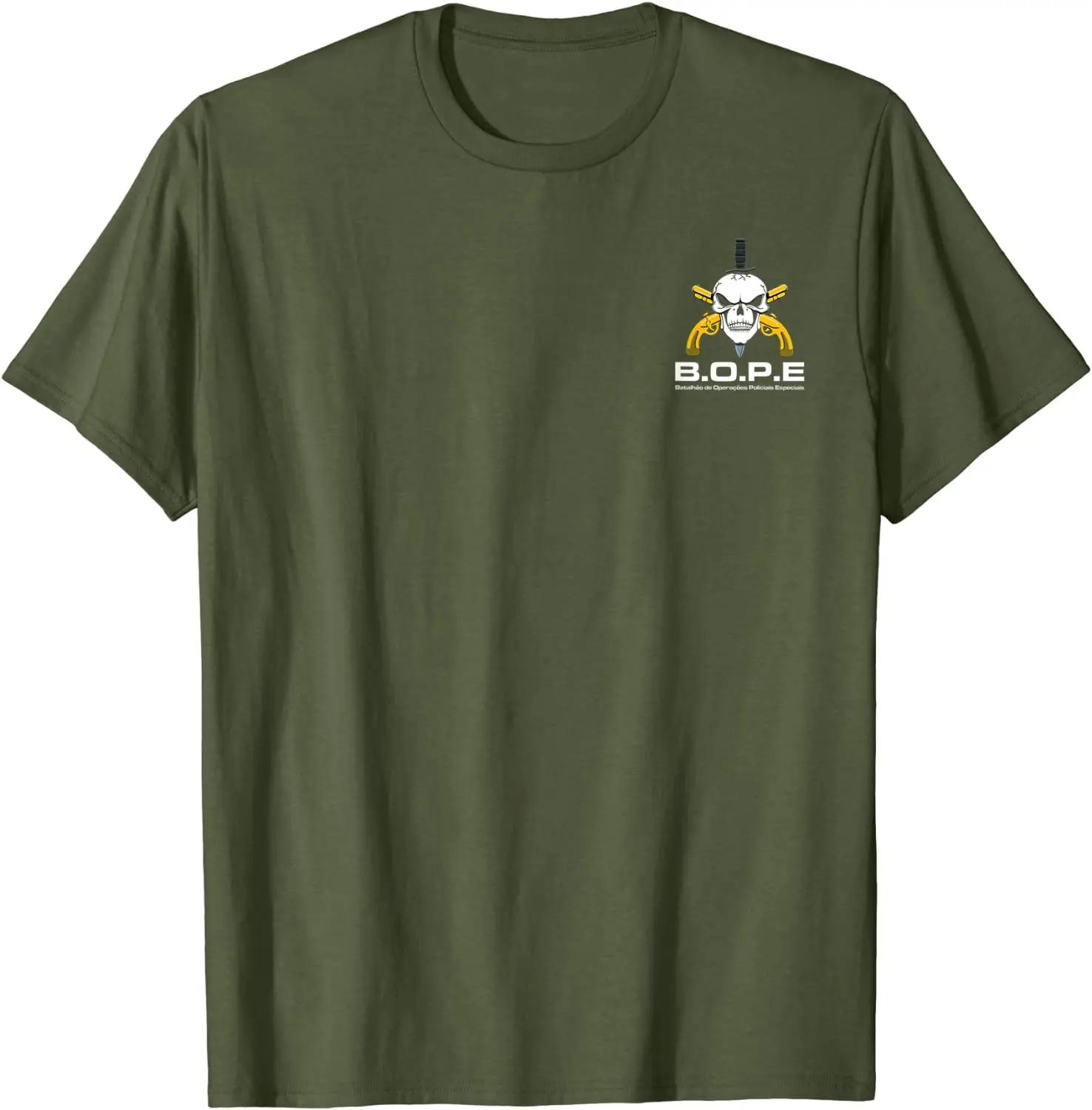 

BOPE Brazil Military Special Forces Men T-shirt Short Sleeve Casual 100% Cotton O-Neck Summer Tees 4XL