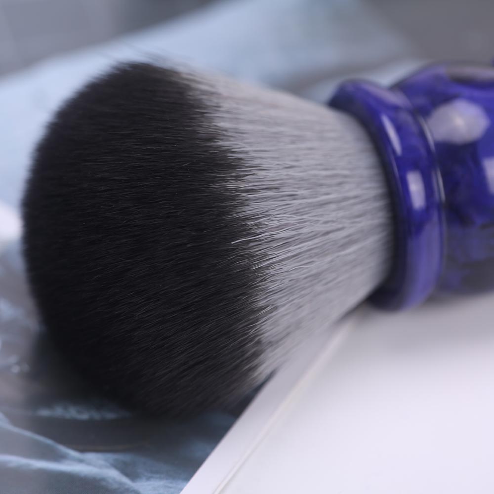 Yaqi 26mm Timber Wolf Color Synthetic Hair Shaving Brush for Men Portable Wet Shave Foam Brush - Grooming Essential