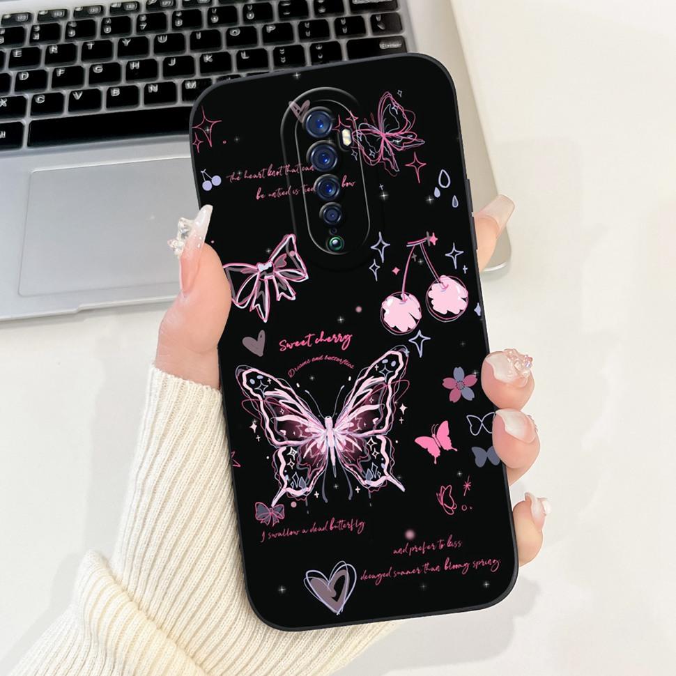For Oppo Reno 2 2F Case Cute Rabbit Painted Cover Soft Silicone TPU Phone Cases For Oppo Reno2 F Reno 2F Back Cover Funda