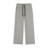 Women's High Waist Striped Terry Cloth Wide Leg Pants - Plus Size, Spring Slimming Draping, Style 63158