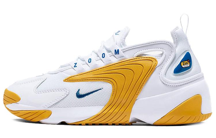 

Nike Zoom 2K Lace Up Cushioning Slip Resistant Cushioning Slip Resistant Low top Running Shoes Women s White Yellow AO0354-106 36