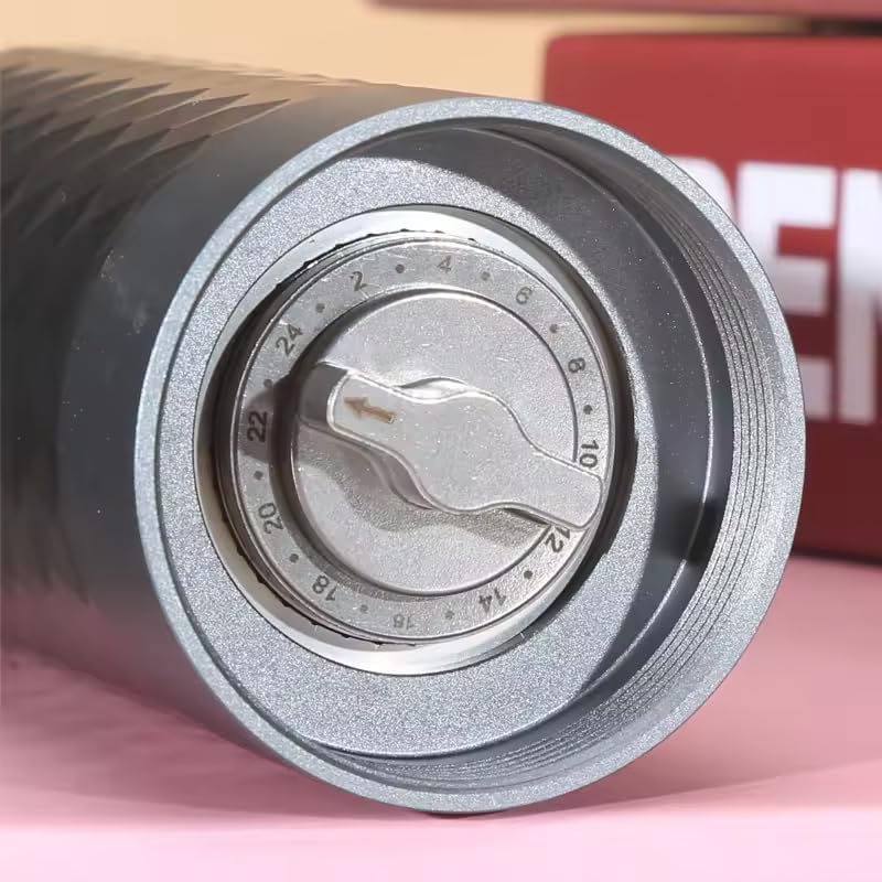 Zmart Manual Coffee Grinder, CNC Stainless Steel Diamond, Adjustable Grind Size, Ceramic Blades, Adjustable Grind Size for Coarse, Medium, and Fine