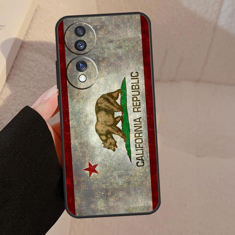 California Flag Case For Honor X9b X9a X8a X7a X6a X6 X7 X8 X9 8X 9X Honor Magic 5 Pro 50 70 90 Lite Cover