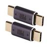2Pcs Type C Male To Type C Male Adapter 40Gbps 100W Straight Mini USB C Adapter for Laptop Smartphone