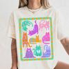Comfort Colors Maximalist Cat Shirt and kids tshirt : Dopamine Aesthetic Colorful Cats Tee