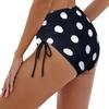 High-Quality Black Polka Dot Lace-up Triangle Hip-Hugging Women's Bikini