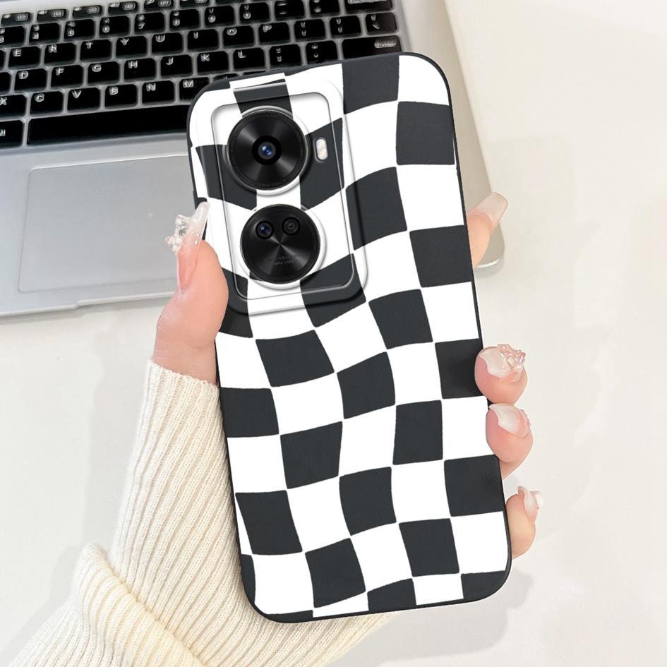Nova 12 SE Hülle Für Huawei Nova 12 SE Cover 2024 Mode Bemalt Flüssigsilikon Anti-Fall Schutz Stoßfänger Für Nova 12SE Funda