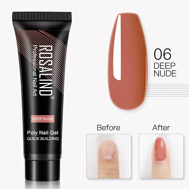 ROSALIND 15 мл Полигель для ногтей Quick Builder Extension UV Gel Soak off UV LED Lamp