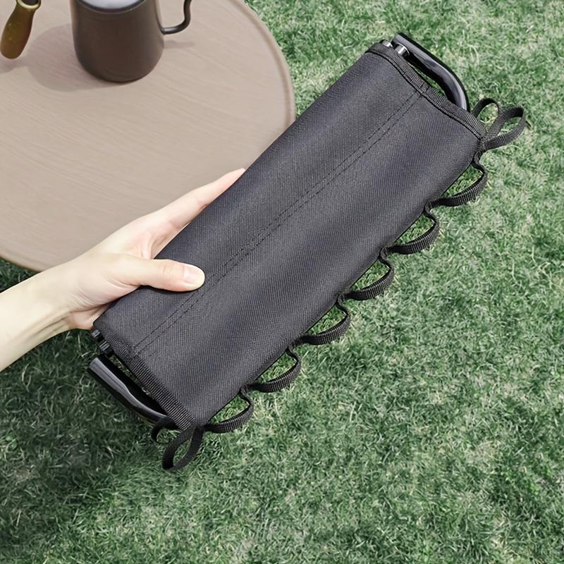 Lightweight Portable Folding Stool Aluminum Frame, Black Mesh Seat for Outdoor Camping, Fishing, Picnics & Hiking