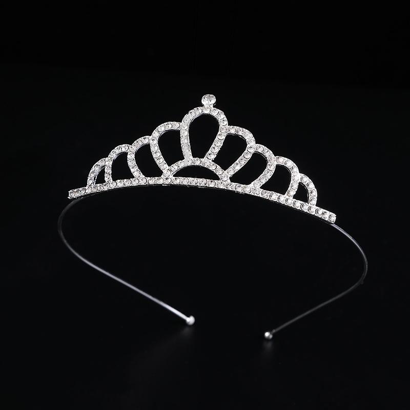 Alloy Children's Crown Hairband Hairband Headdress Simple and Elegant Temperament Princess Girl's Hairband Crown