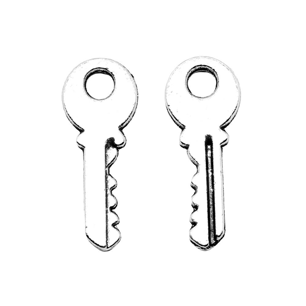 Simple Skeleton Key Charms Multi Color Alloy Pendants For Vintage Themed Jewelry