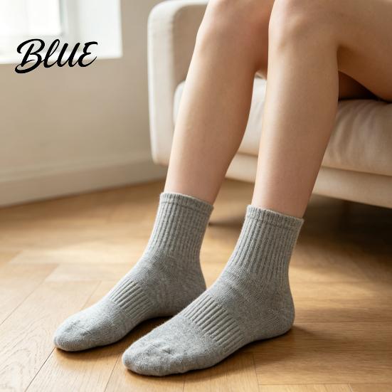 Non-slip Fitness Socks for Gym Cotton Socks Breathable Solid Color Athletic Soft Sweat-Absorbent Lightweight Mesh Sports Running And Daily Wear
