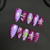 10PCS Glossy Mauve Press on Nails Natural Unbreakable Nail Simple Wear for Shopping Traveling Dating