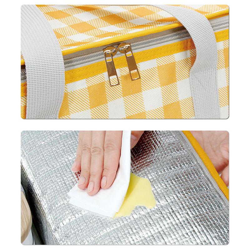 Picnic Bag Portable Thermal Insulated Cooler Box Large Outdoor Camping Lunch Bag Outdoor Waterproof Thickened Aluminum Film Box