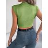QICED Spring Summer Heart-shaped Hollowed-out Crop Top for Women's Vacation