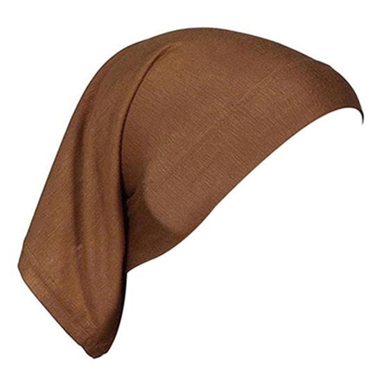 Headscarf Cap Delicate Adjustable Mercerized Cotton Solid Color Head Wrap for Daily Wear