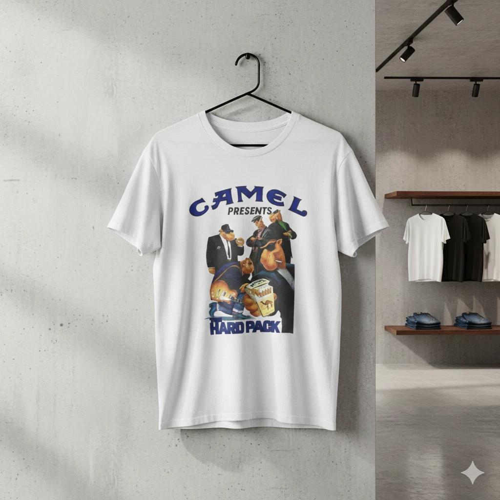 

Unisex Adult Vintage Graphic Camel Presents Hard Pack Graphic T-Shi... XXXXL